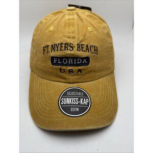 Fort Pierce Florida Hat Cap USA Yellow Blue Adjustable BRAND NEW GR75
